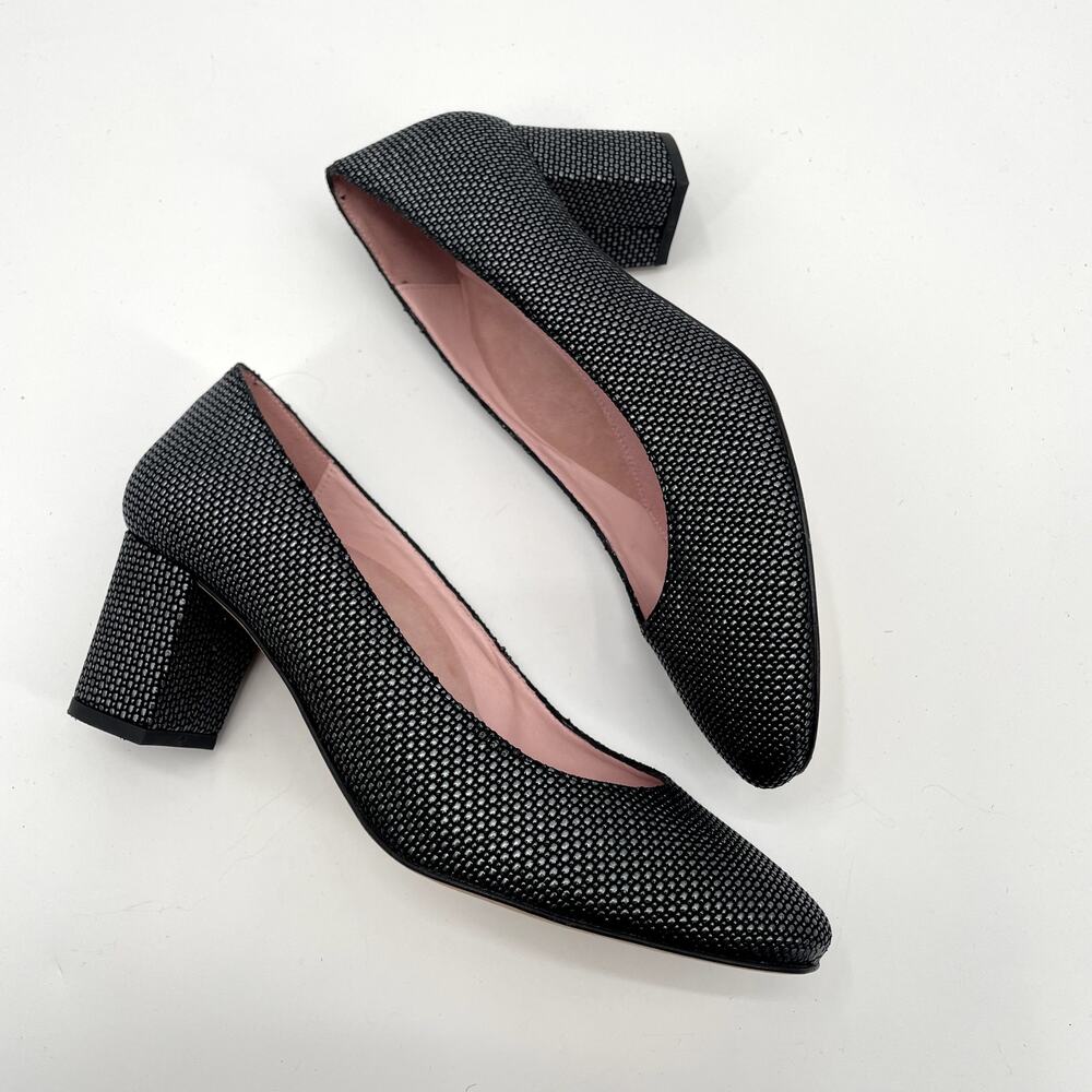 JULIETA BARCELONA Studded Black Heel Shoes // 9